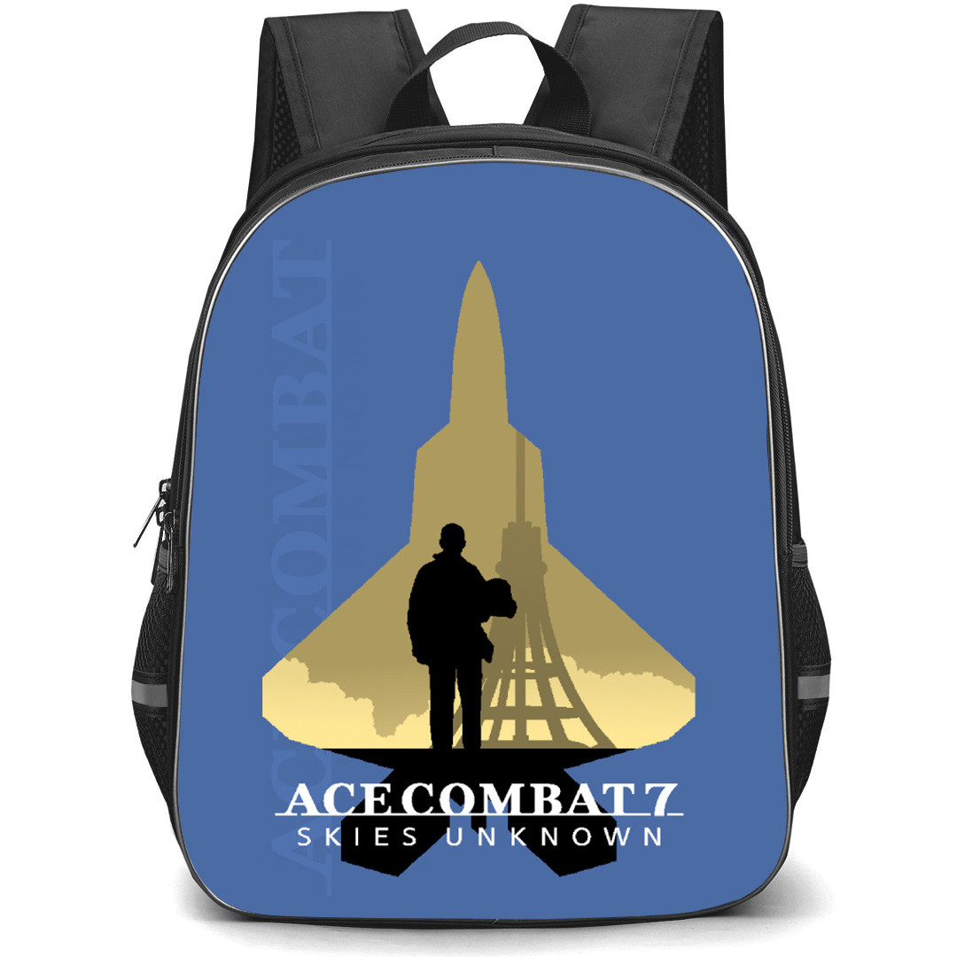 Ace Combat Backpack School Bag StudentPack - Ace Combat 7 Game Silhouette Art Poster