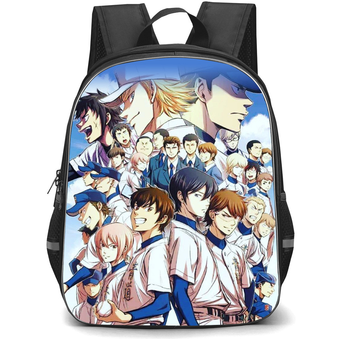 Ace Of The Diamond Backpack School Bag StudentPack - Characters Side Portrait Fierce Poster