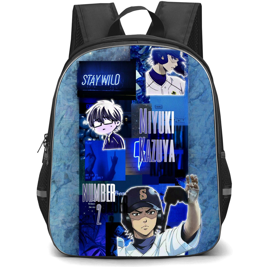 Ace Of The Diamond Miyuki Backpack School Bag StudentPack - Miyuki Number 2 Collage Poster
