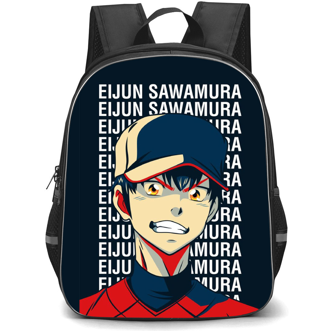 Ace Of The Diamond Sawamura Backpack School Bag StudentPack - Sawamura Grin Portrait Illustration Poster