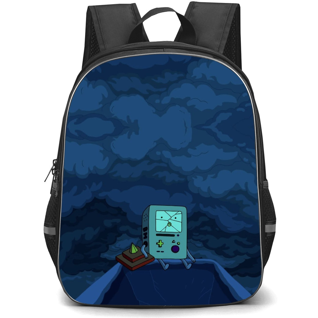 Adventure Time BMO School Backpack StudentPack - BMO Sitting On Mountain Illustration