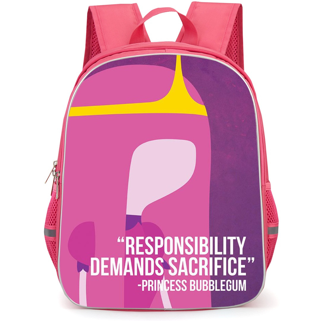 Adventure Time Princess Bubblegum School Backpack StudentPack - Princess Bubblegum Responsibility Demand Sacrifice