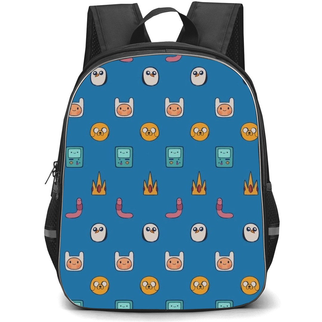 Adventure Time School Backpack StudentPack - Characters Faces Pattern Art