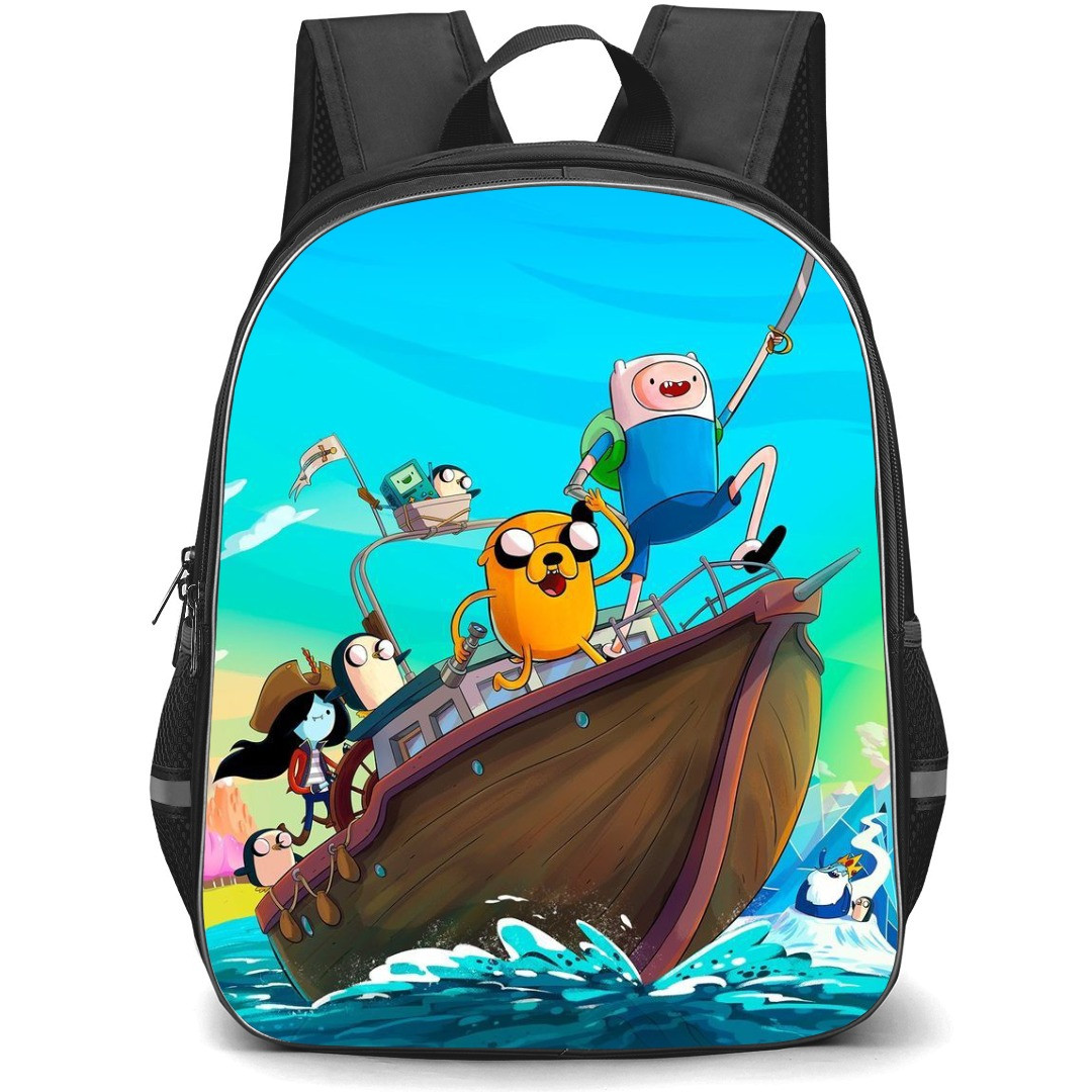 Adventure Time School Backpack StudentPack - Characters Riding Boat Illustration