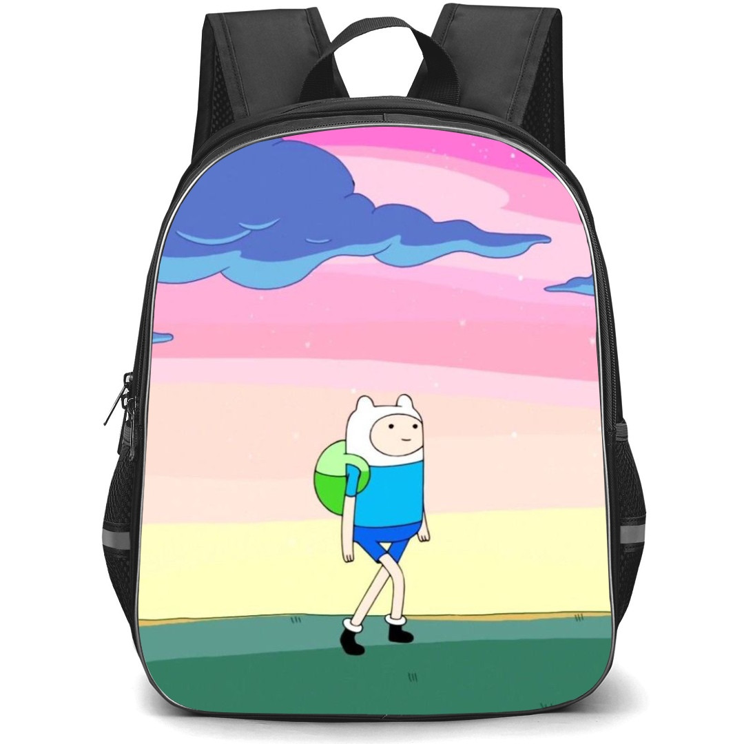 Adventure Time Finn The Human School Backpack StudentPack - Finn The Human Side Portrait Sky Background