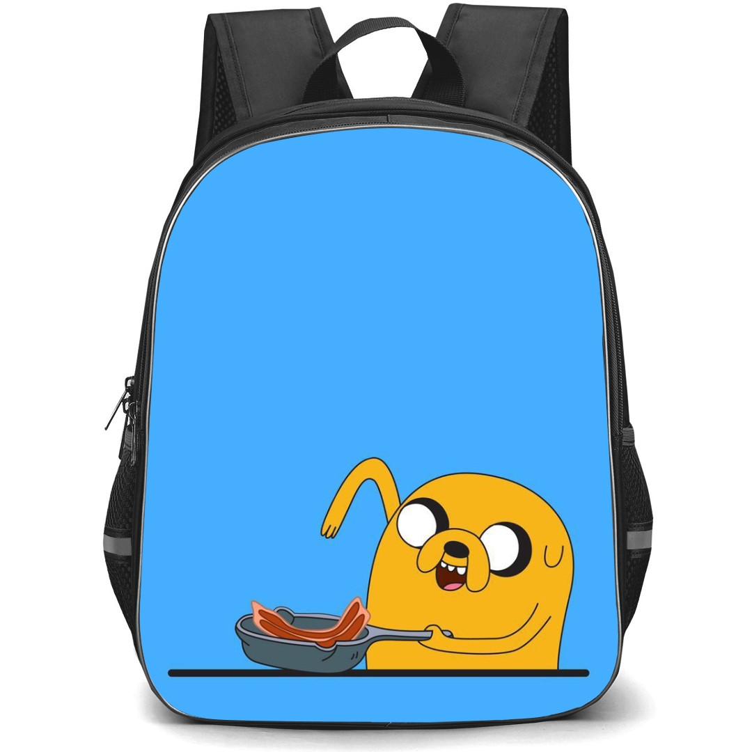 Adventure Time Jake The Dog School Backpack StudentPack - Jake The Dog Frying Bacon Illustration
