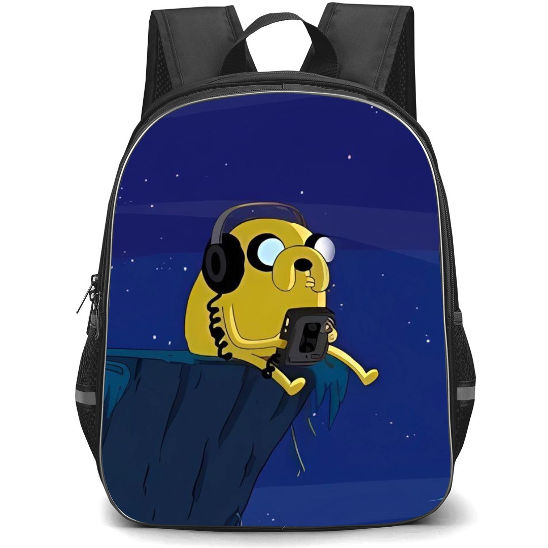 Adventure Time Jake The Dog School Backpack StudentPack - Jake The Dog Sitting On Cliff Illustration