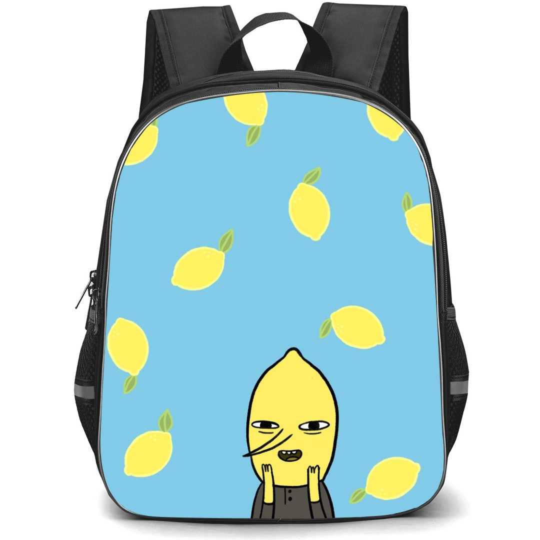 Adventure Time Earl Of Lemongrab School Backpack StudentPack - Earl Of Lemongrab Portrait Pattern Art Background