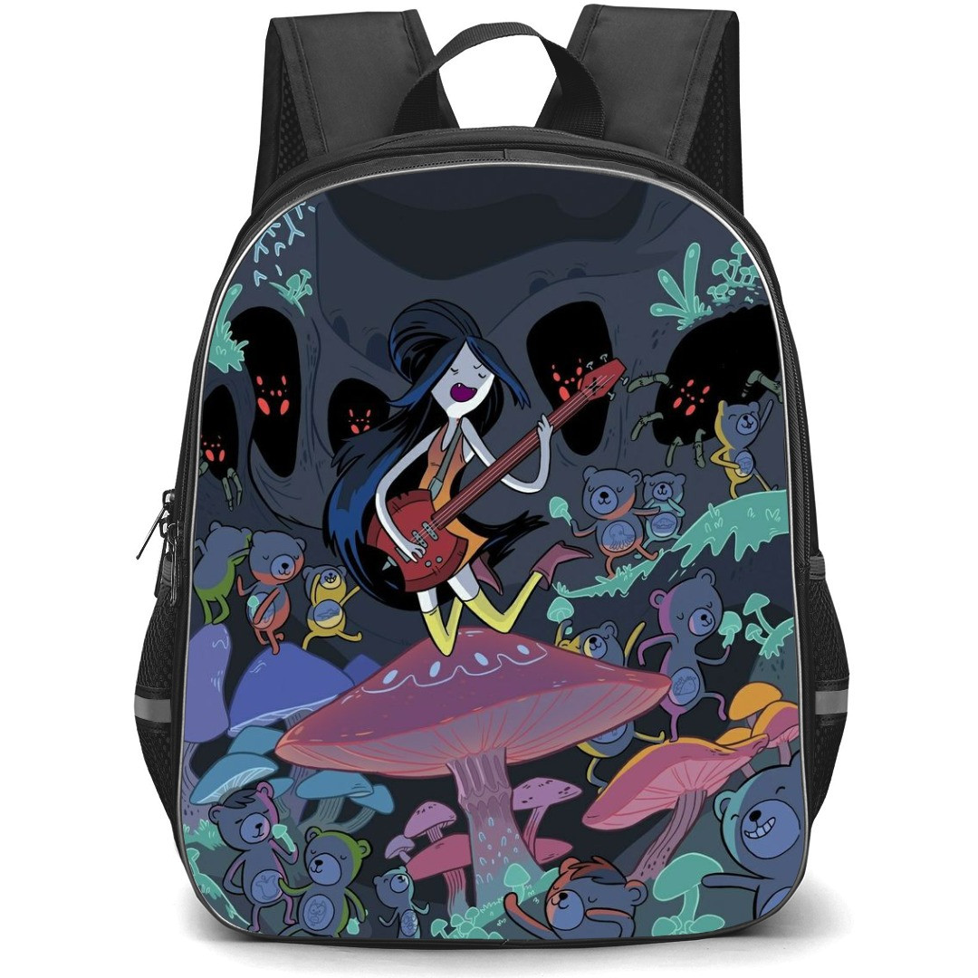 Adventure Time Marceline School Backpack StudentPack - Marceline Playing Guitar Jumping Illustration