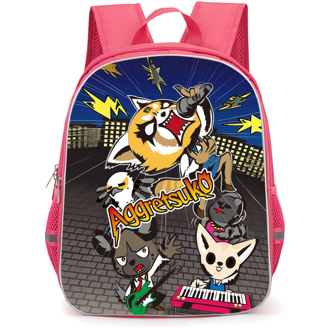 Aggretsuko Backpack School Bag StudentPack - Band Rock Singing Series Poster
