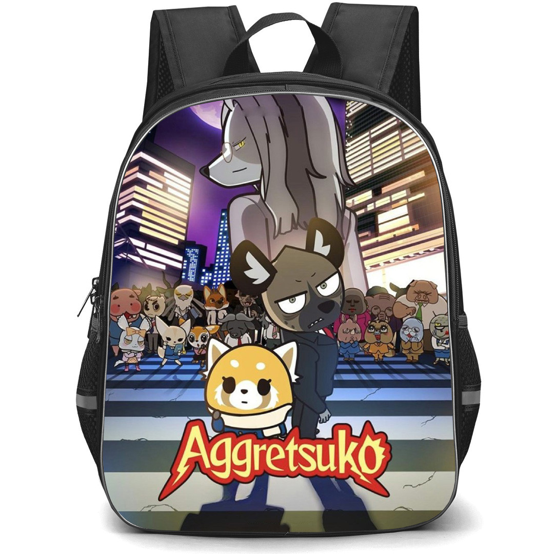 Aggretsuko Backpack School Bag StudentPack - Characters Fierce Portrait Netflix Poster