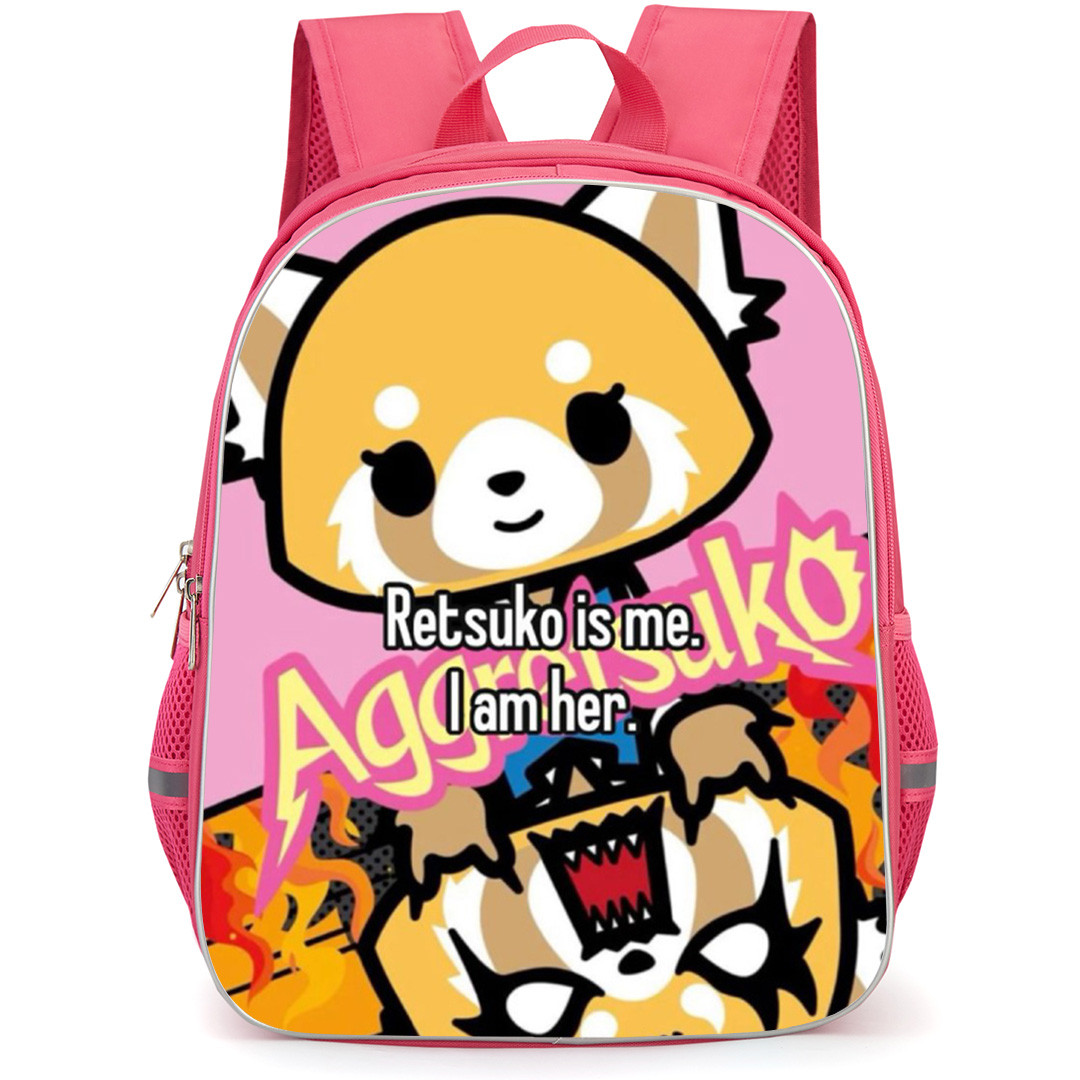 Aggretsuko Backpack School Bag StudentPack - I Am Her Portrait Quote Collage Poster