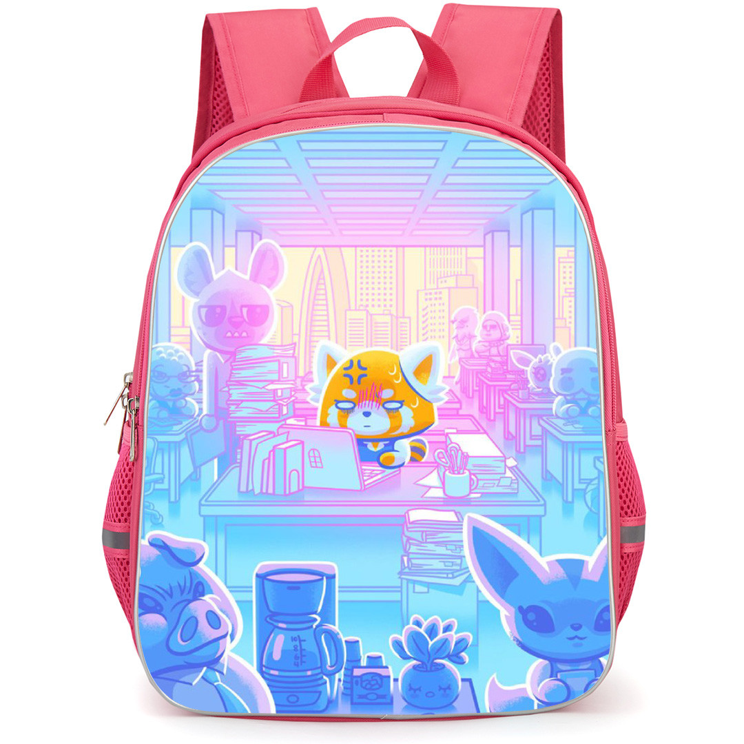 Aggretsuko Backpack School Bag StudentPack - Pissed Laptop Portrait