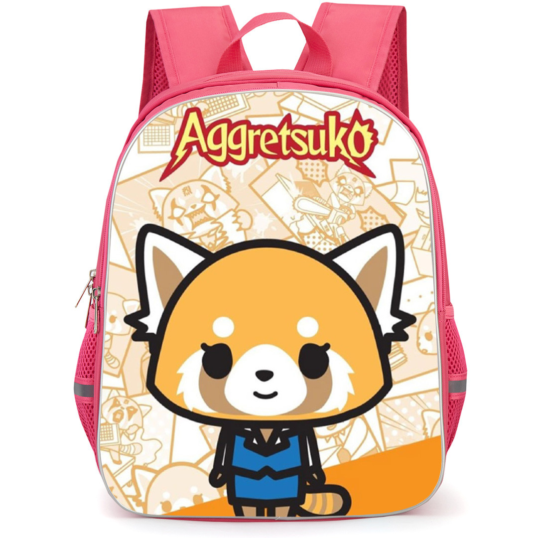 Aggretsuko Backpack School Bag StudentPack - Portrait Collage Background Series Poster