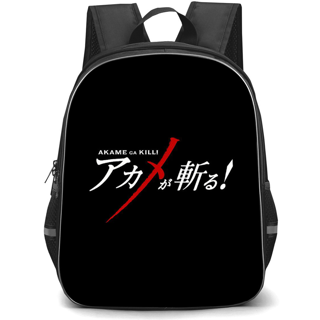 Akame Ga Kill Backpack School Bag StudentPack - Akame Ga Kill Series Logo On Black Background