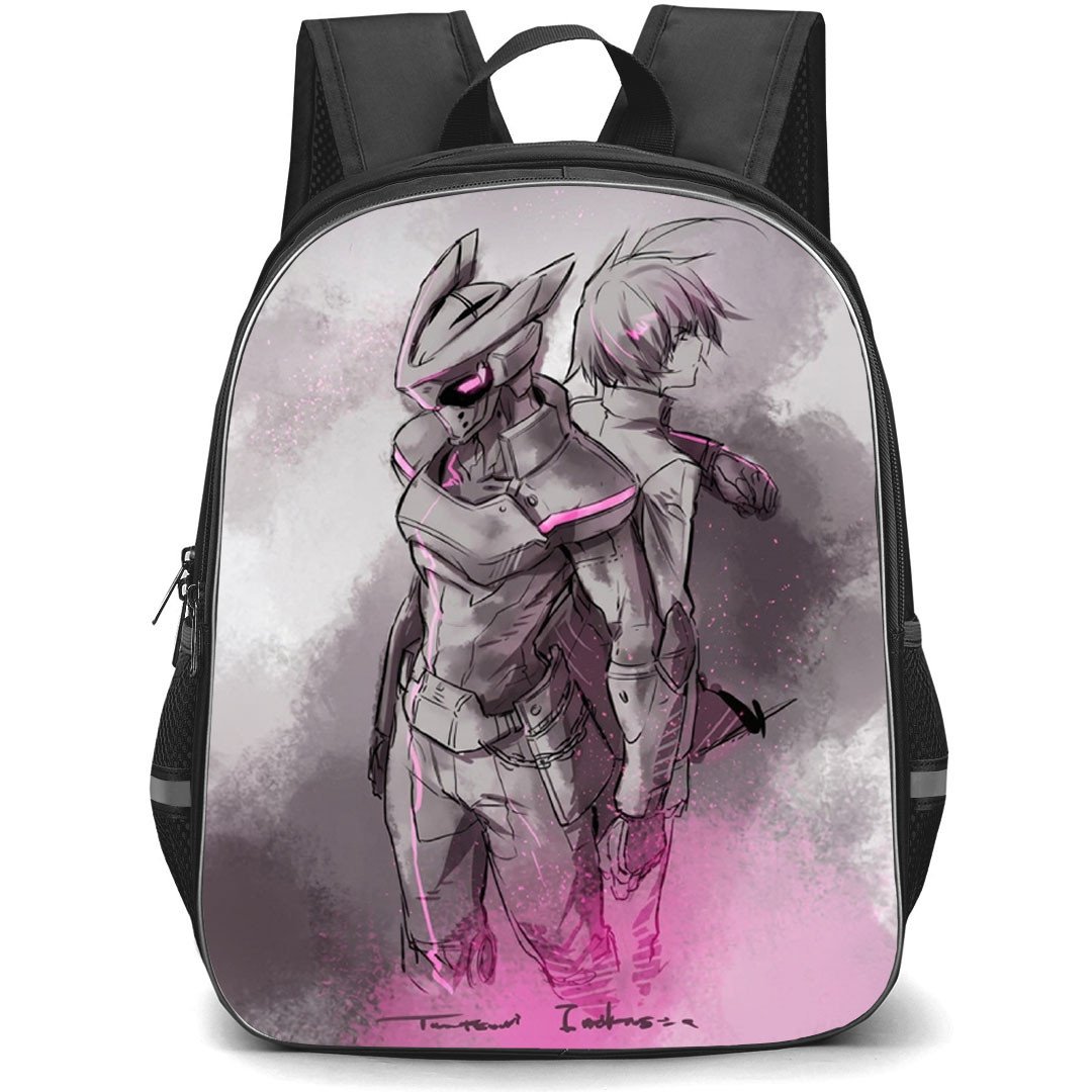 Akame Ga Kill Tatsumi Backpack School Bag StudentPack - Tatsumi Incursio Back To Back Monochrome Portrait