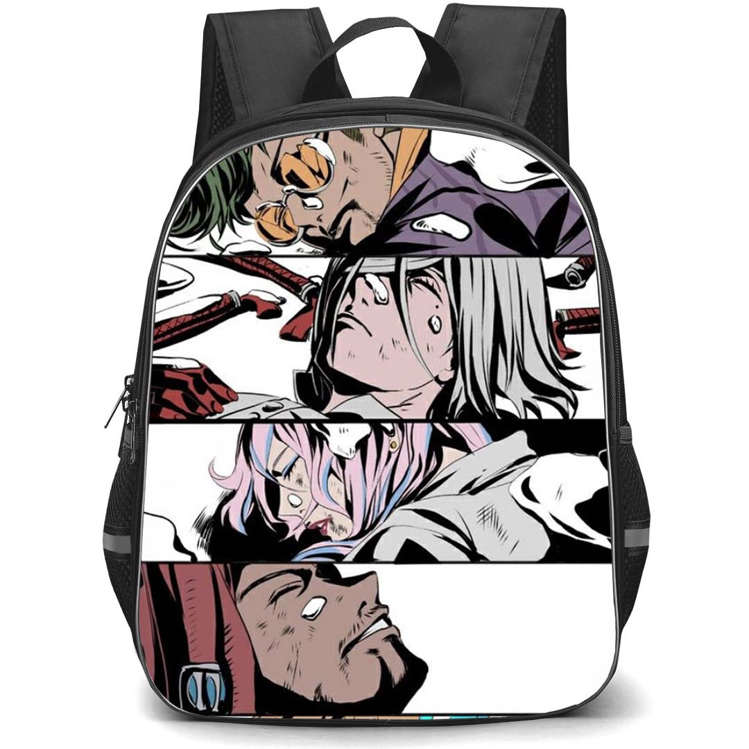 Akudama Drive Backpack School Bag StudentPack - Akudama Drive Characters Dead Portrait Collage