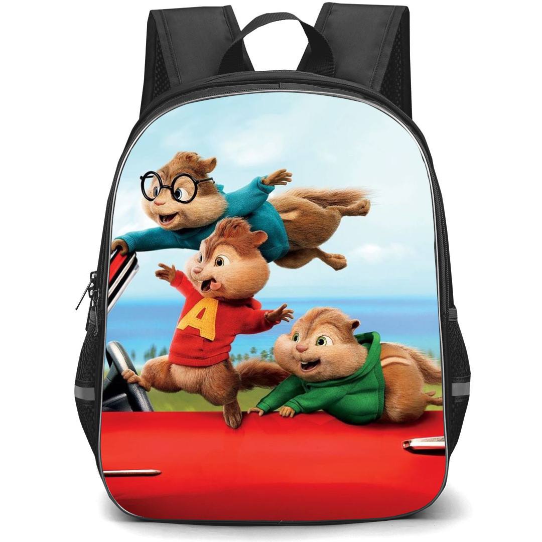 Alvin And The Chipmunks Backpack StudentPack - Characters Driving Car Illustration