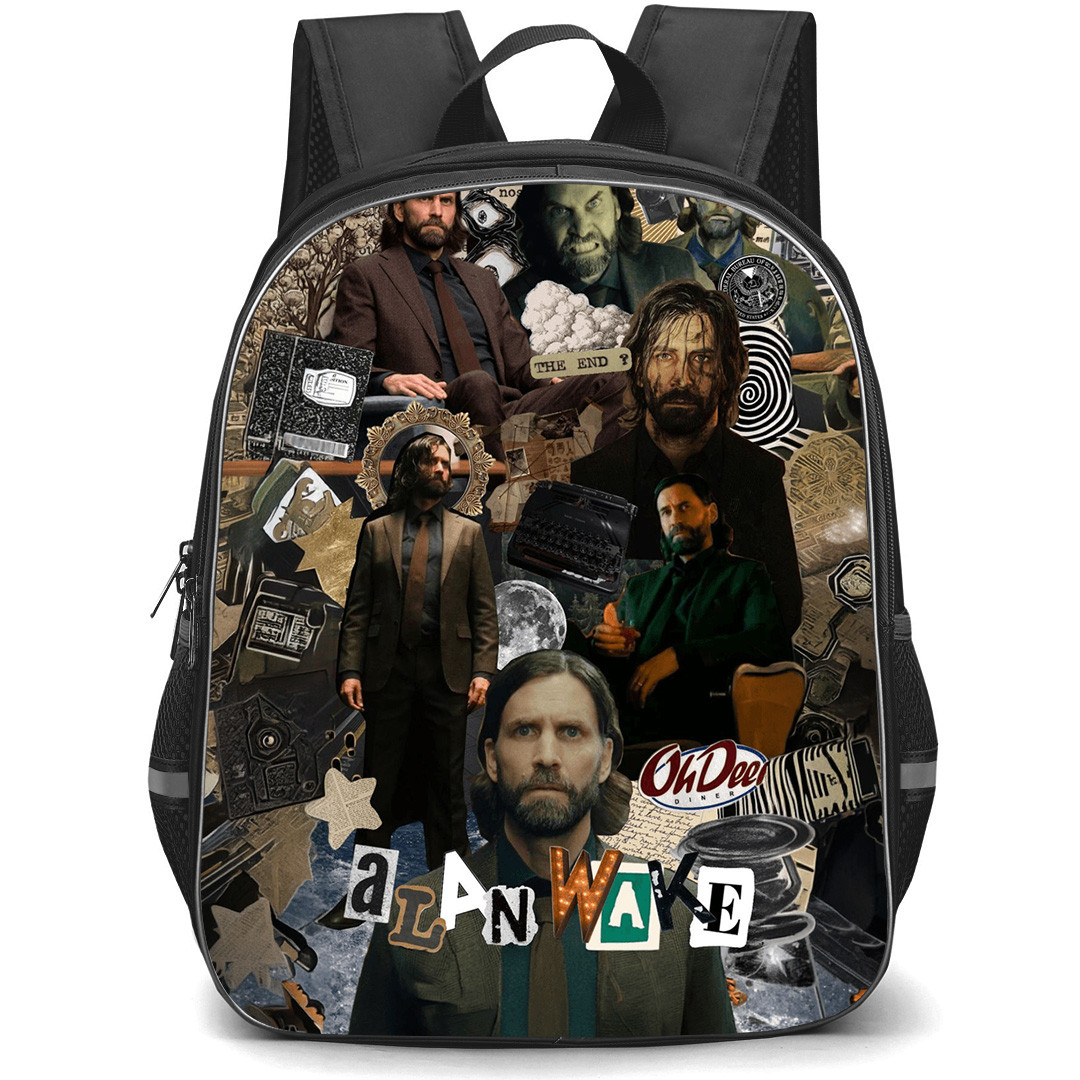 Alan Wake Backpack School Bag StudentPack - Alan Wake Expressions Collage