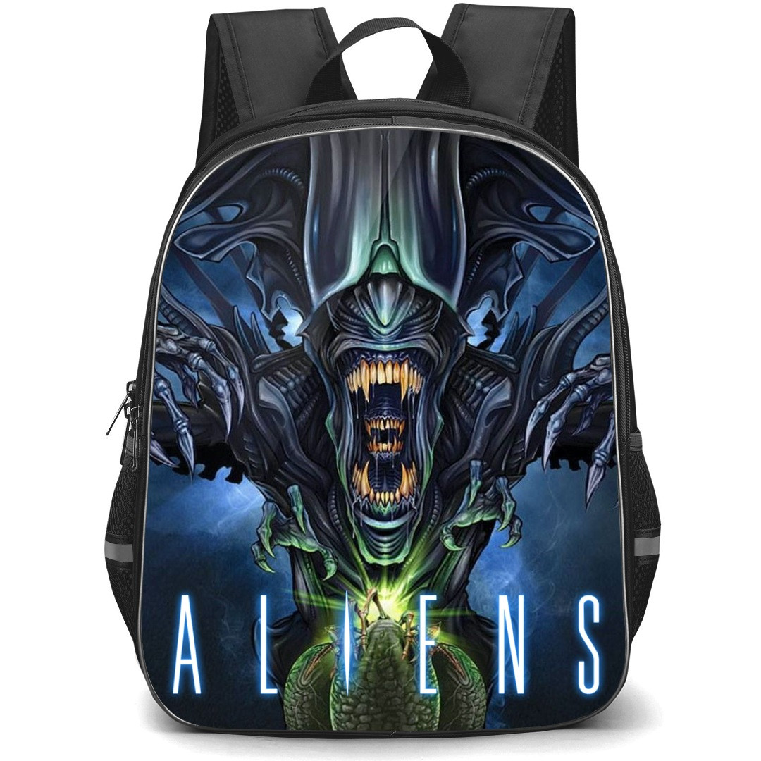 Aliens Movie Xenomorph Queen Backpack StudentPack - Xenomorph Queen Portrait Illustration