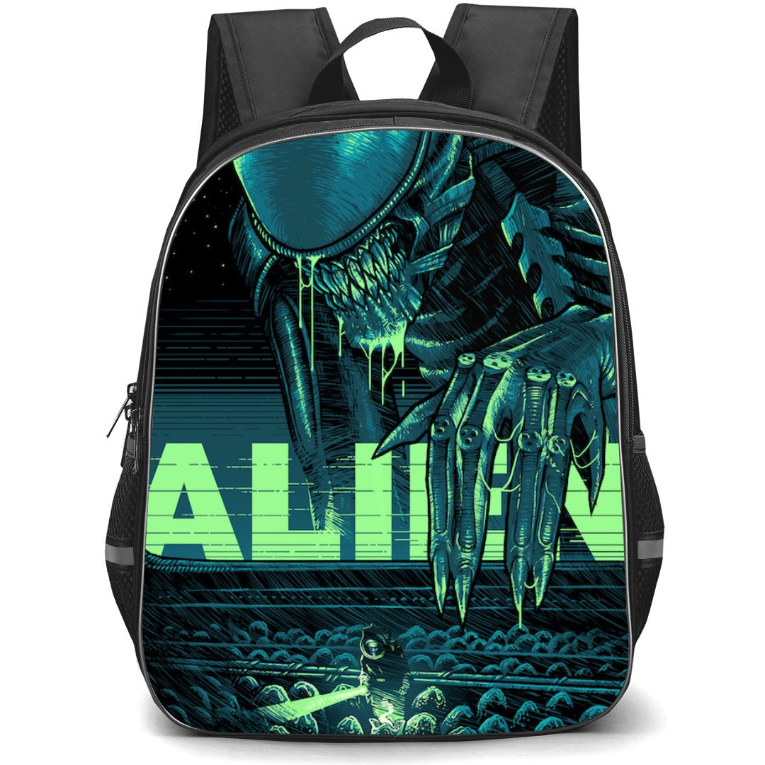 Aliens Movie Xenomorph Backpack StudentPack - Xenomorph Portrait Pop Art