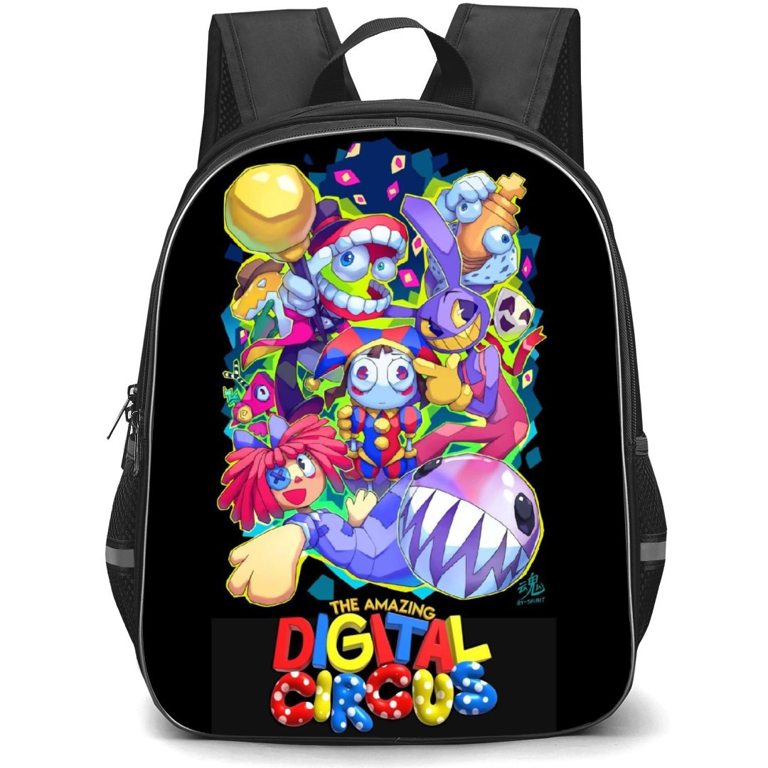The Amazing Digital Circus Backpack StudentPack - Characters Black Background Poster
