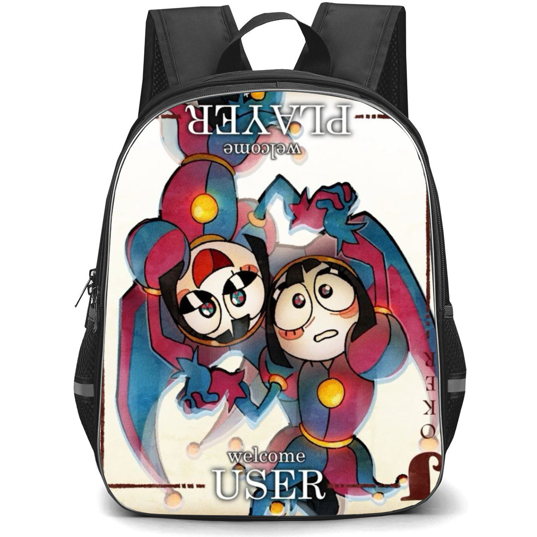 The Amazing Digital Circus Pomni Backpack StudentPack - Pomni Joker Card