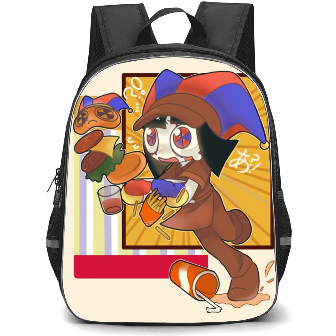 The Amazing Digital Circus Pomni Backpack StudentPack - Pomni Thrown Food