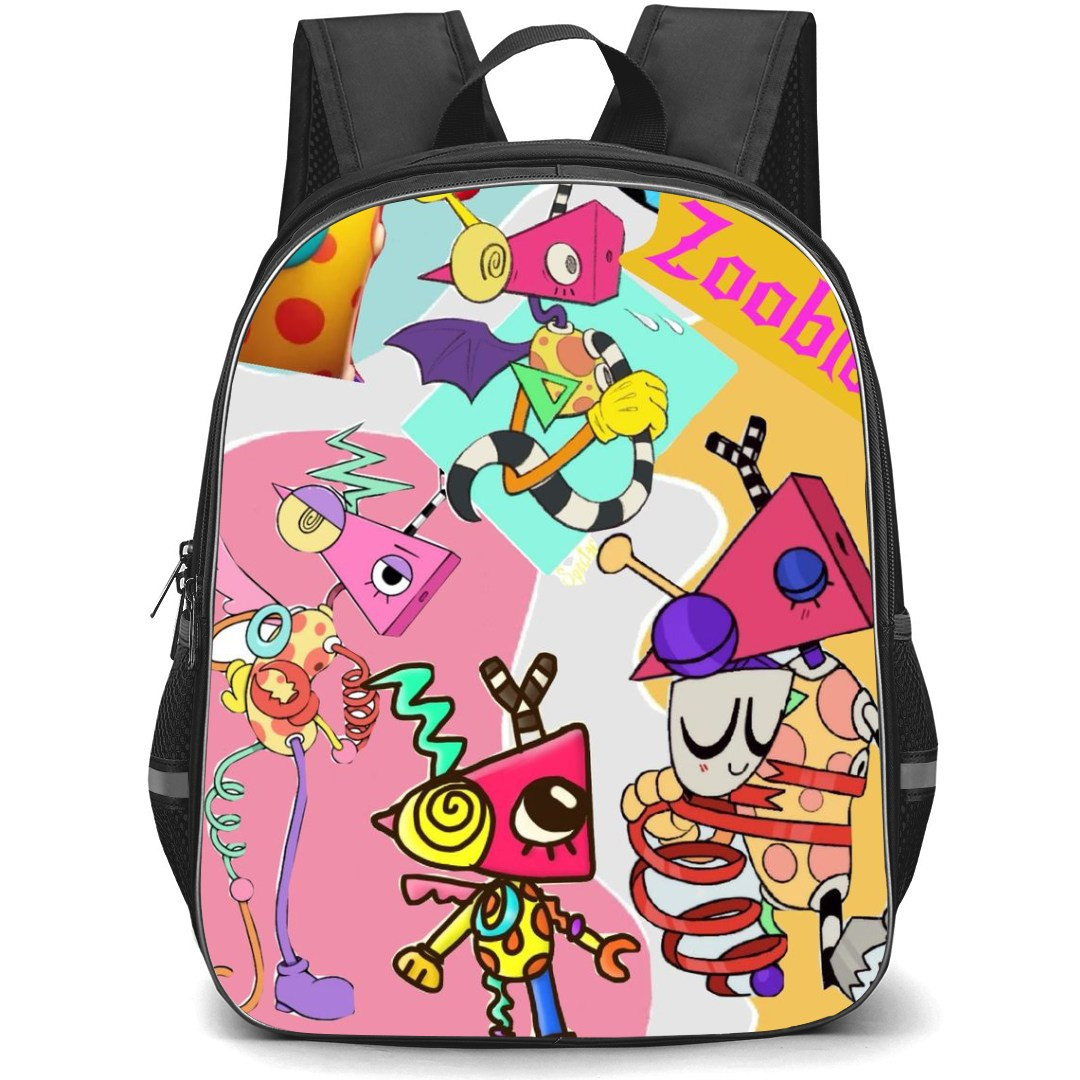 The Amazing Digital Circus Zooble Backpack StudentPack - Zooble Cartoon Collage Art