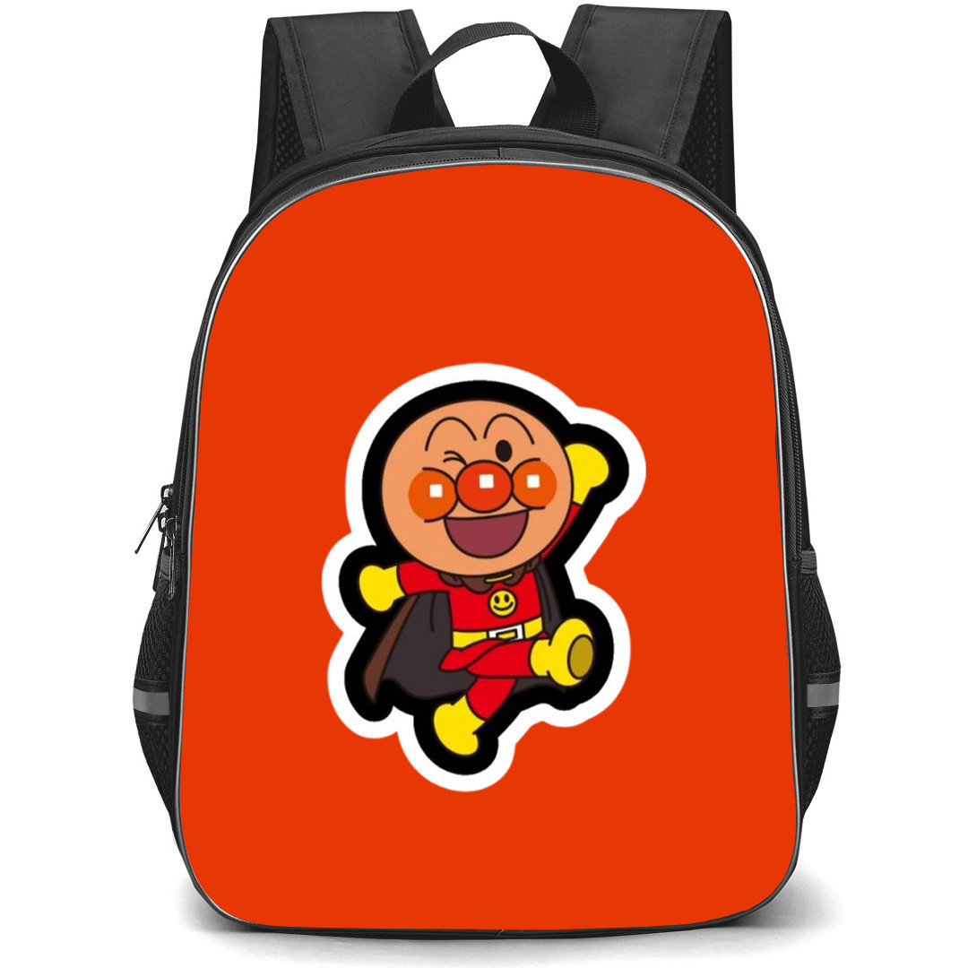 Anpanman Backpack StudentPack - Anpanman Walking Sticker Art On Orange Background