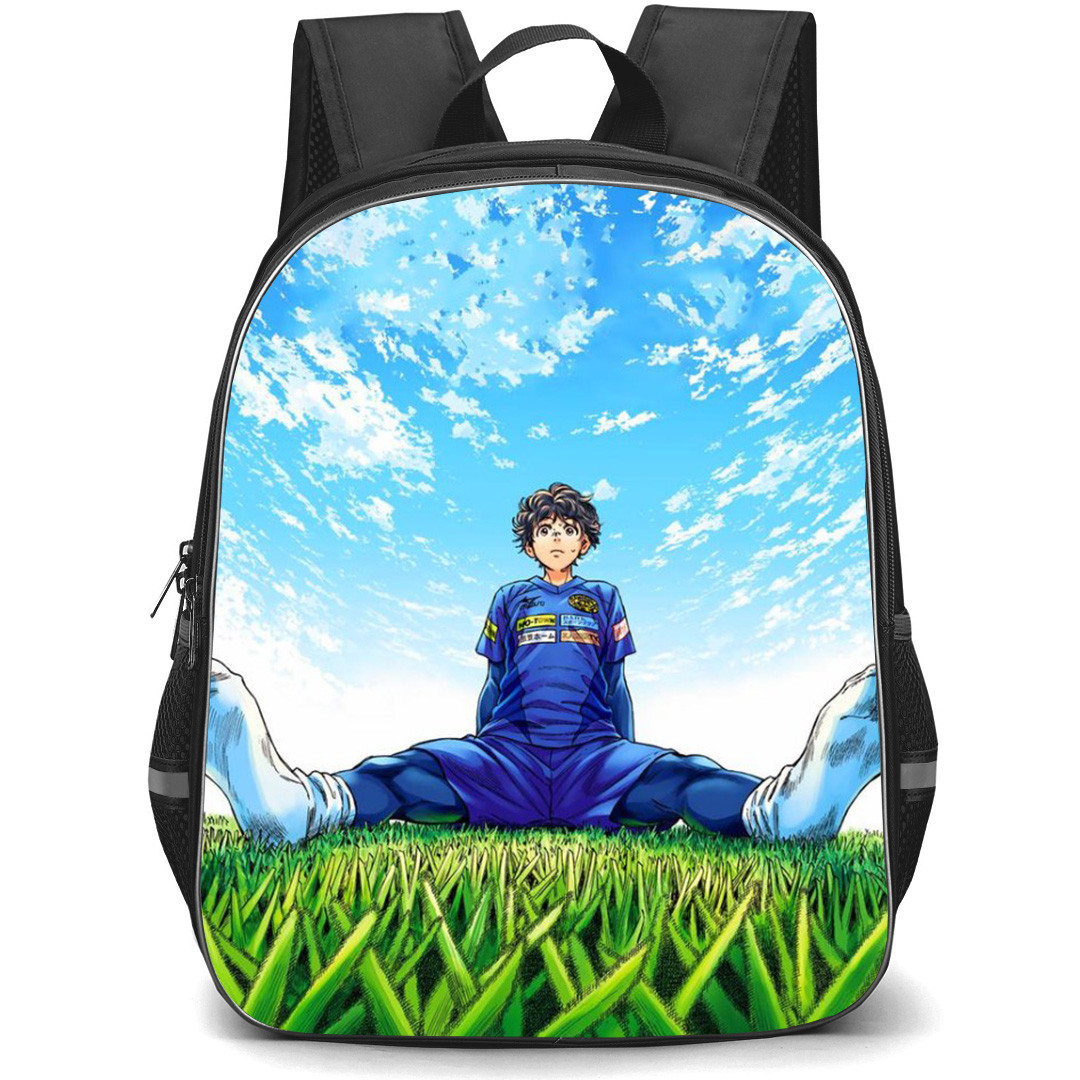 Aoashi Aoi Ashito Backpack School Bag StudentPack - Aoi Ashito Sitting In Grass Portrait Sky