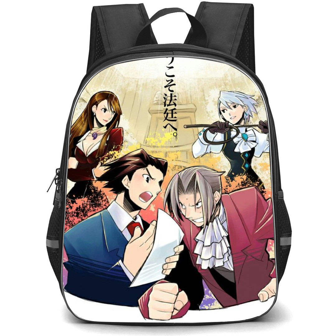 Apollo Justice Ace Attorney Trilogy Backpack StudentPack - Characters Fighting Poster