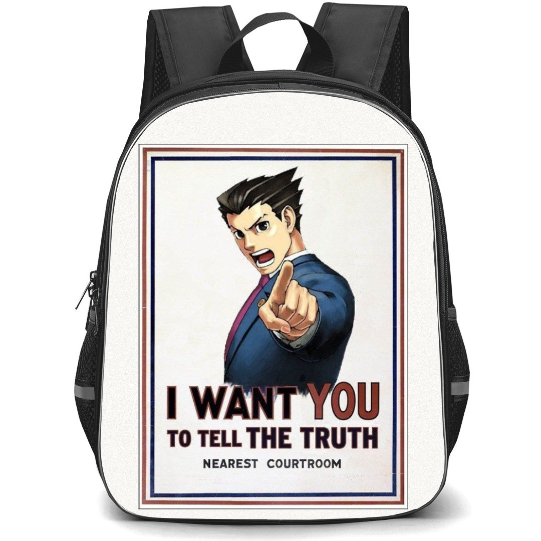 Apollo Justice Ace Attorney Trilogy Phoenix Backpack StudentPack - Phoenix I Want You To Tell The Truth