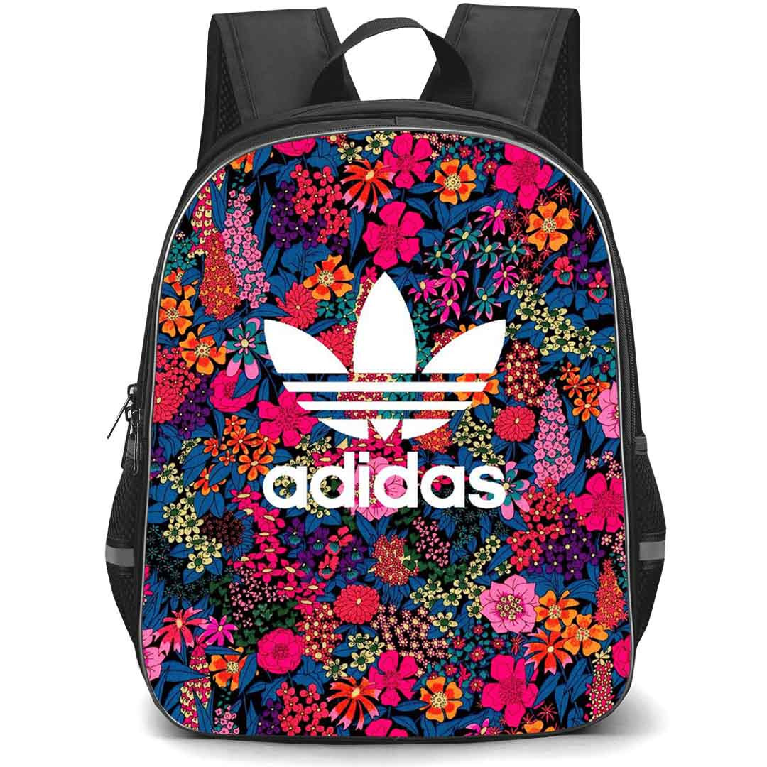 Adidas Backpack School Bag StudentPack - Adidas Logo On Blue And Bright Pink Ciara Liberty Tana Lawn Background