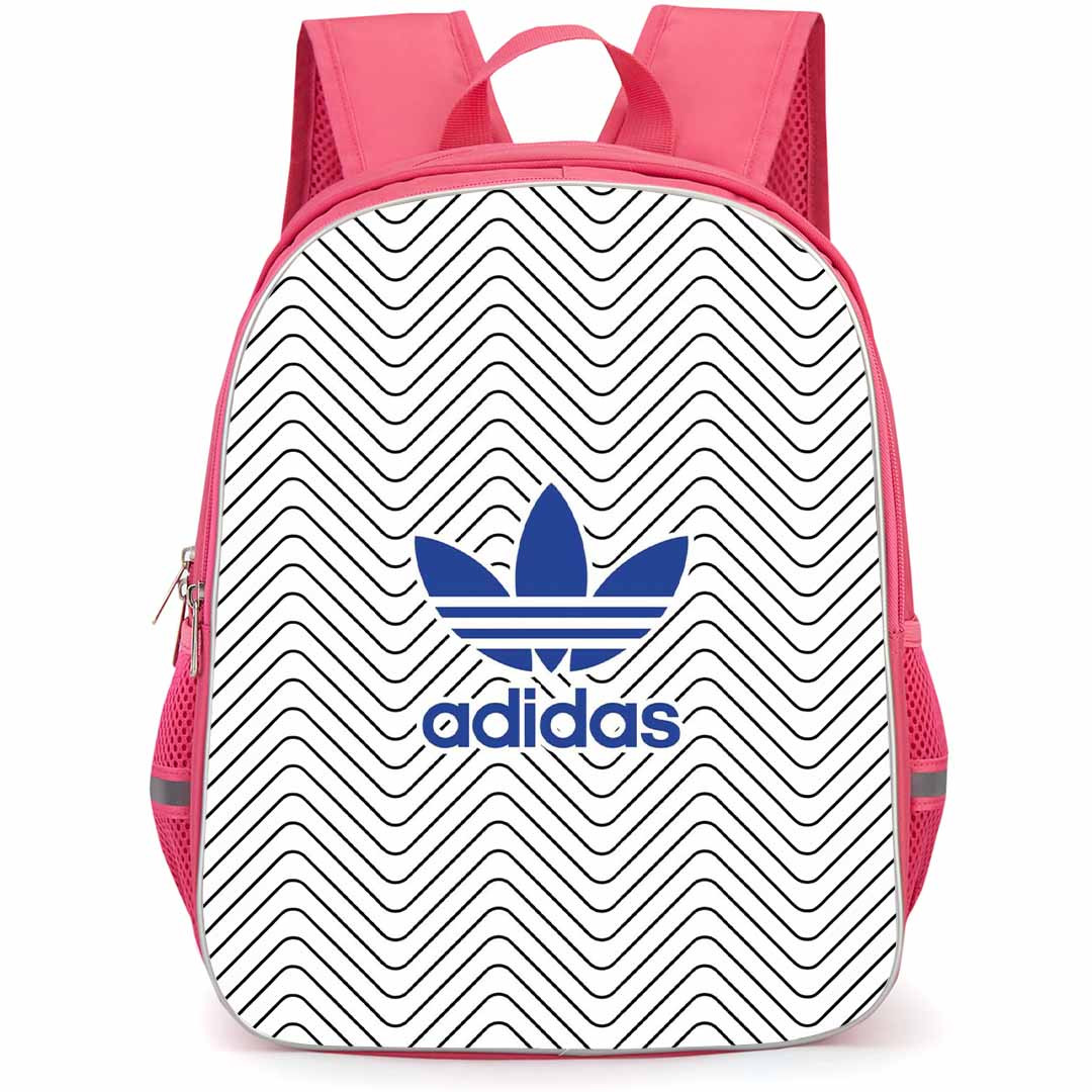Adidas Backpack School Bag StudentPack - Adidas Logo On Black And White Zigzag Line Pattern Background