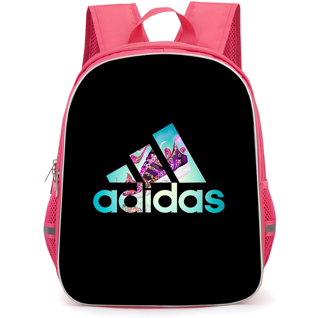 Adidas Backpack School Bag StudentPack - Adidas Colorful Logo On Black Background