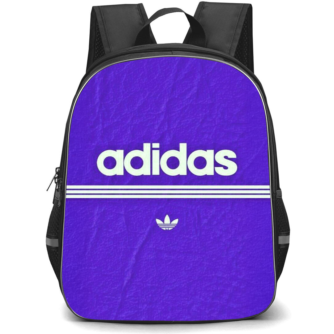 Adidas Backpack School Bag StudentPack - Adidas Logo On Purple Background
