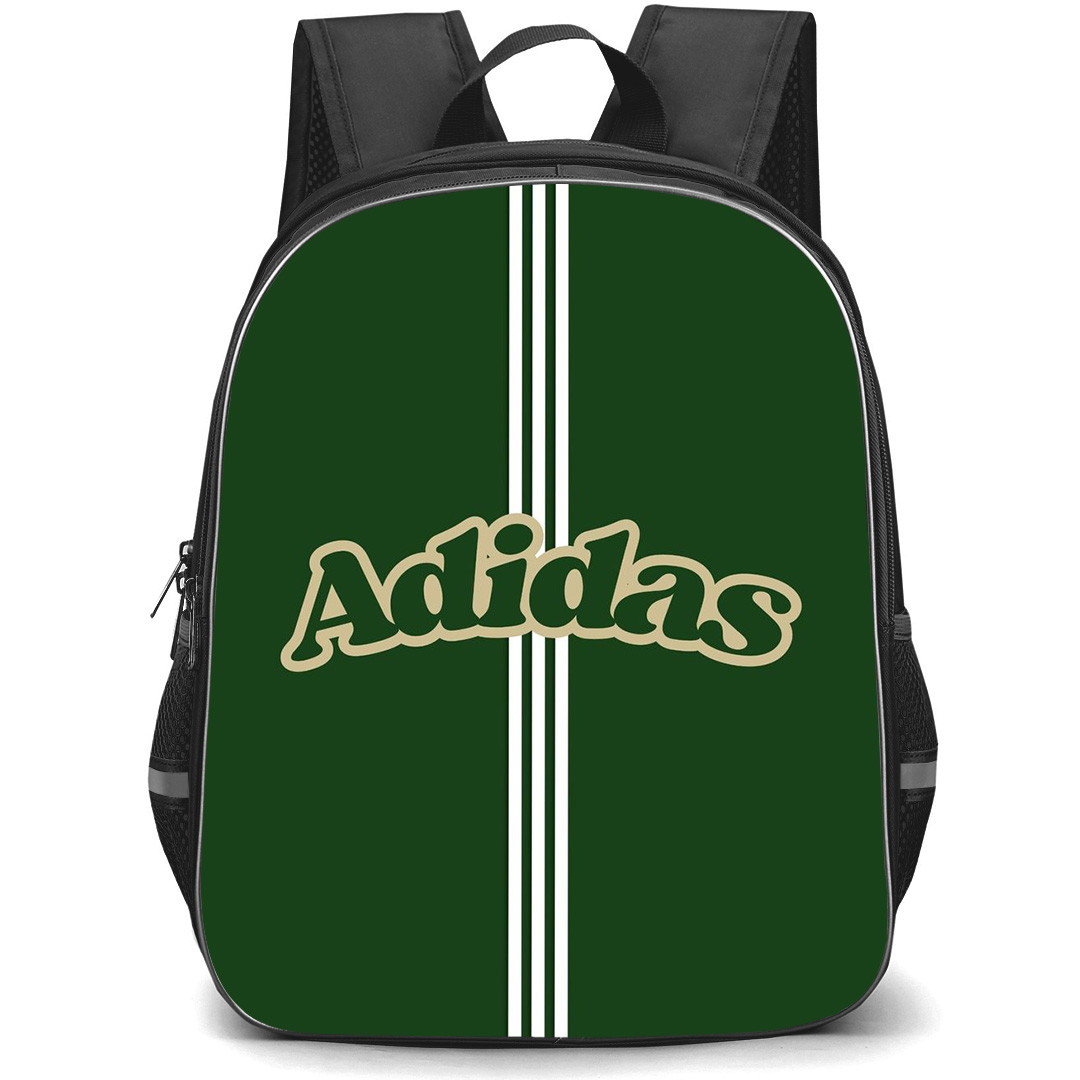 Adidas Backpack School Bag StudentPack - Adidas Three Stripe Green Poster