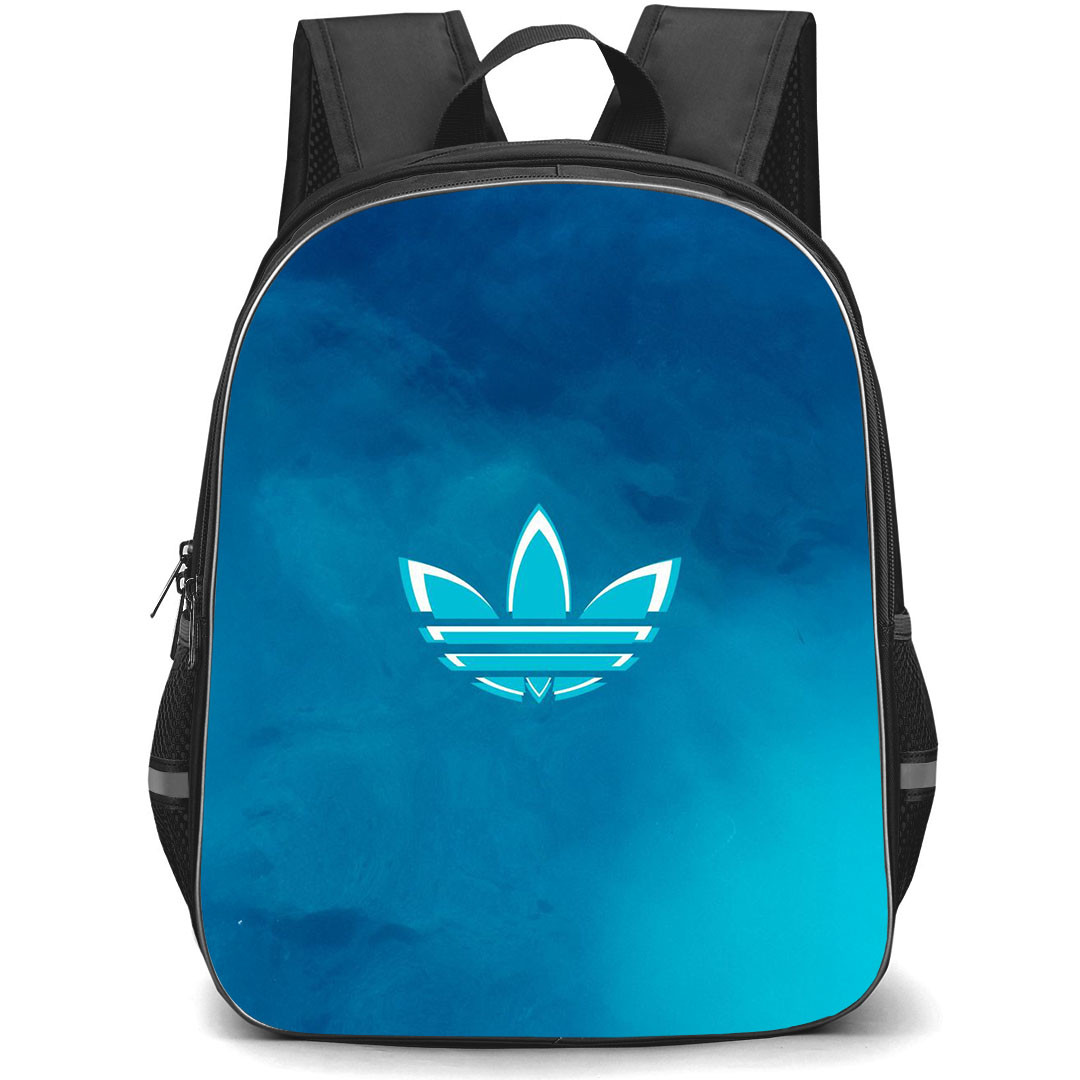 Adidas Backpack School Bag StudentPack - Adidas Trefoil Logo On Blue Background