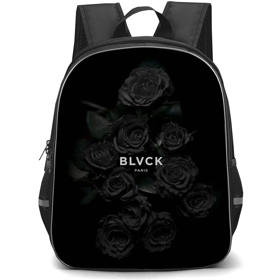 Blvck Paris Backpack StudentPack - Blvck Paris Logo On Black Rose Background