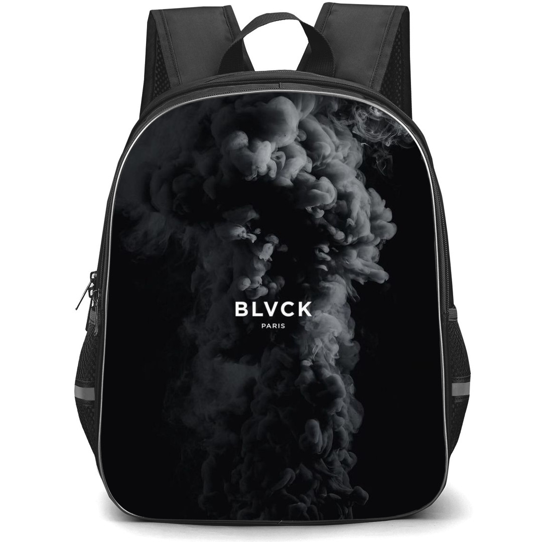 Blvck Paris Backpack StudentPack - Blvck Paris Logo On Smoke Aesthetic Poster