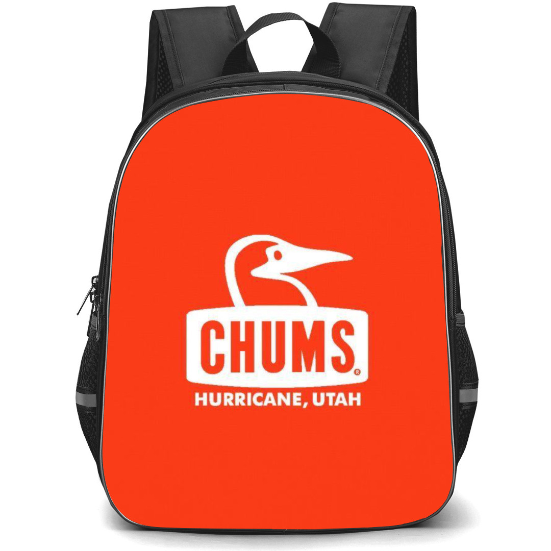 Chums Backpack StudentPack - Chums Logo Hurricane Utah Orange And White Background