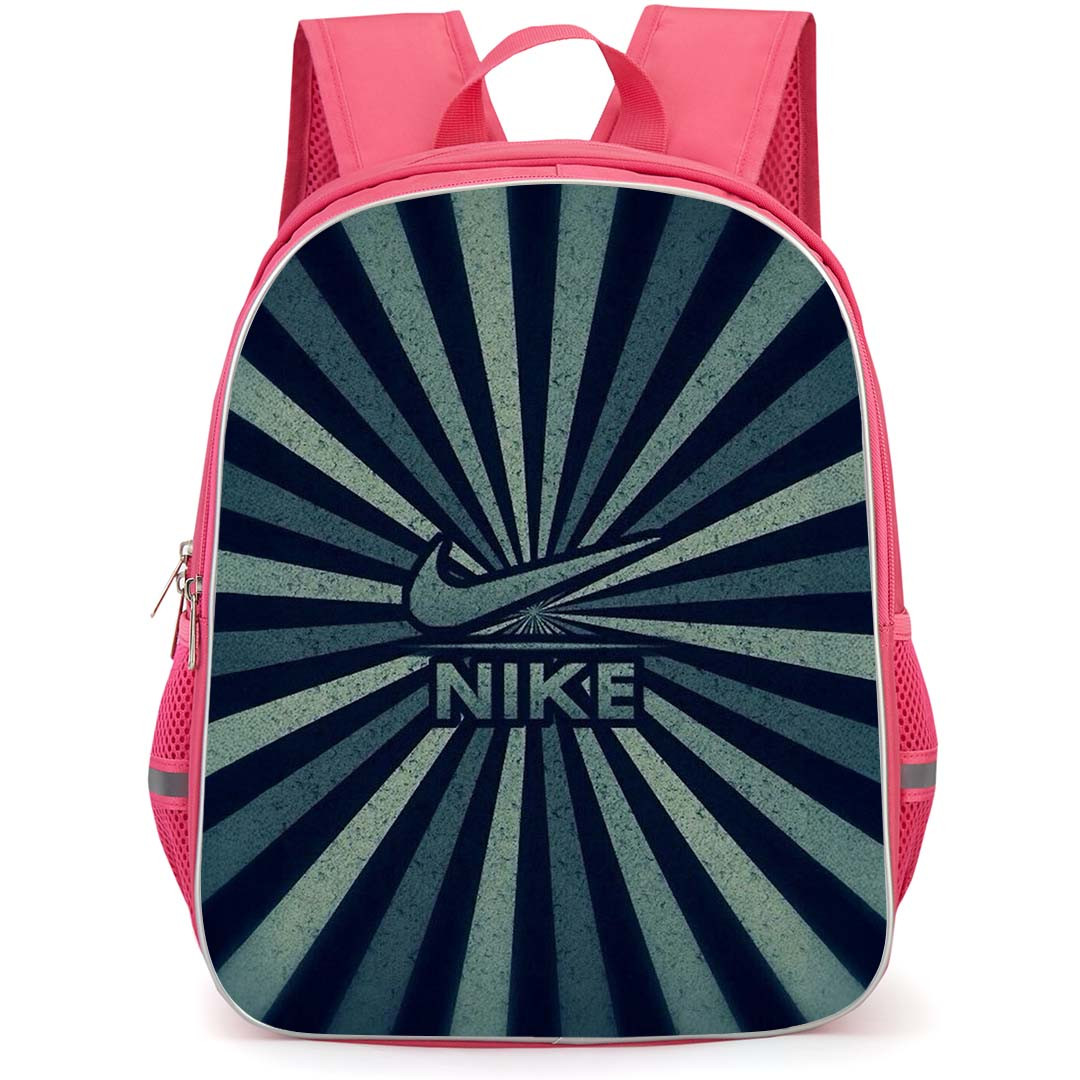 Nike Backpack School Bag StudentPack - Nike Logo On Retro Sunburst Background