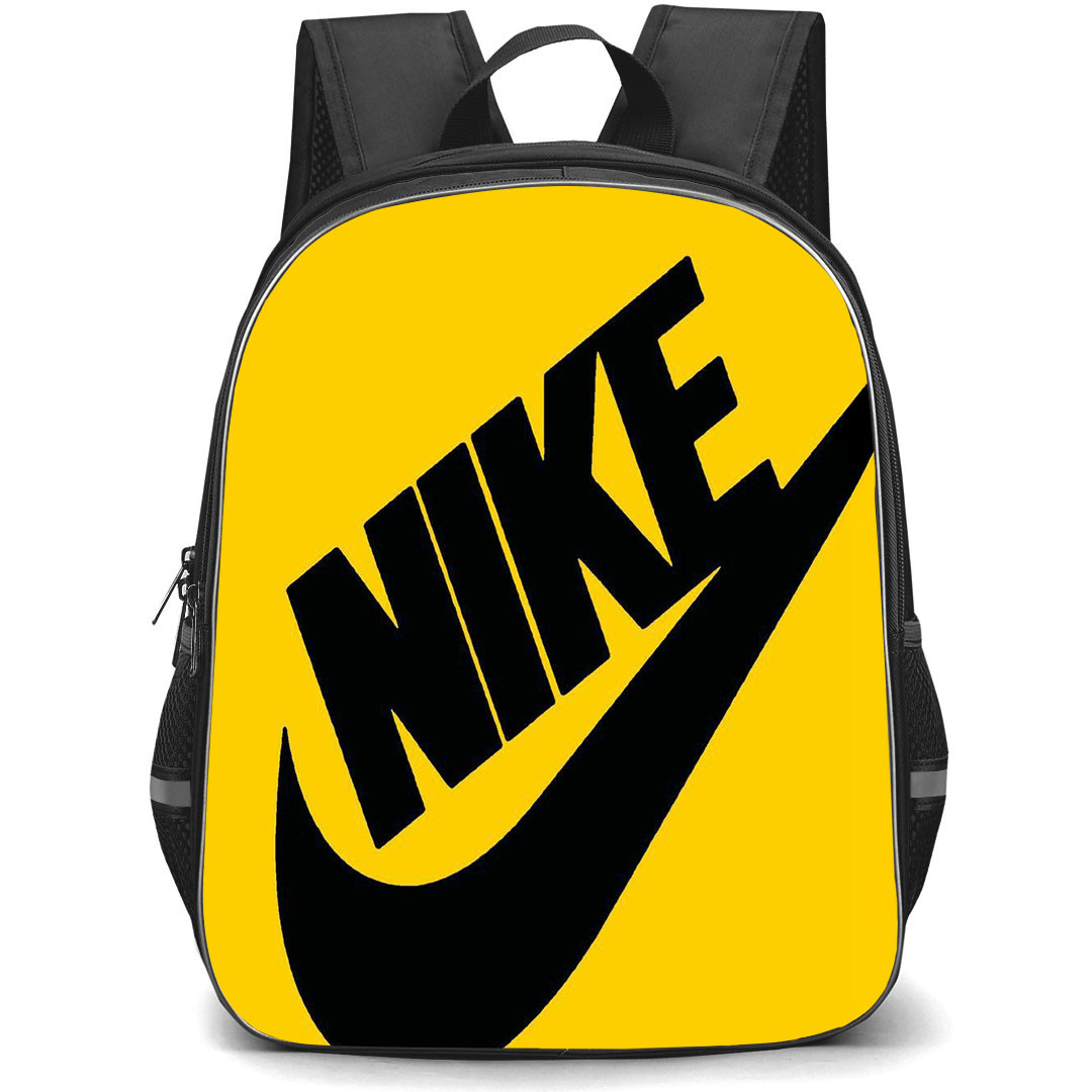 Nike Backpack School Bag StudentPack - Nike Logo On Yellow Background