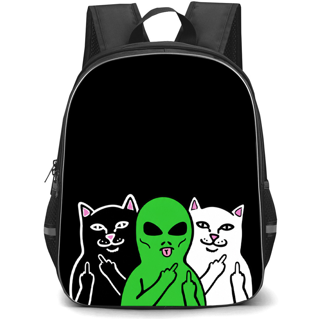 Apparel Ripndip Backpack School Bag StudentPack - Apparel Ripndip Alien Gang Trio Sticker