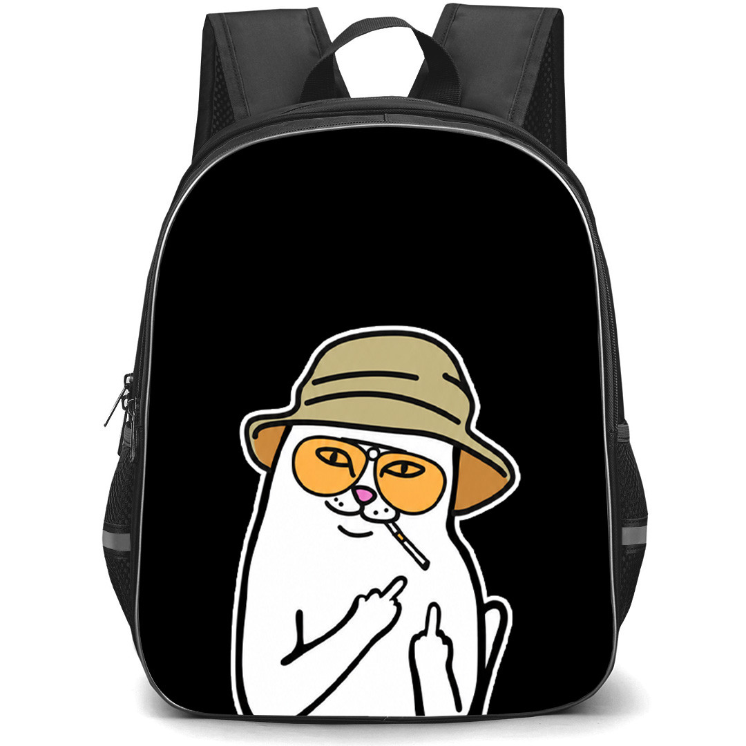 Apparel Ripndip Lord Nermal Backpack School Bag StudentPack - Lord Nermal Smoking Sticker