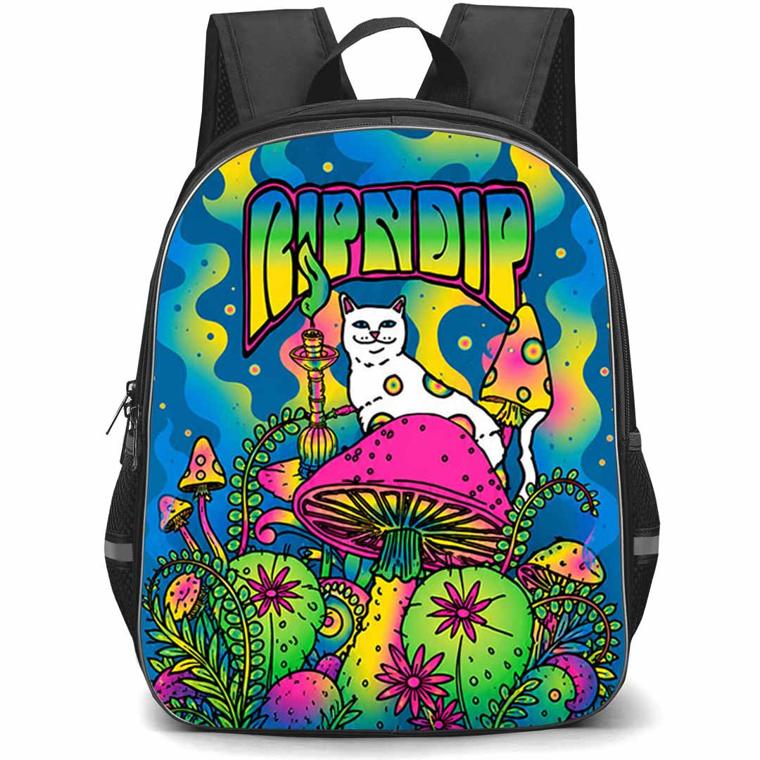 Apparel Ripndip Backpack School Bag StudentPack - Apparel Ripndip Psychedelic Mushroom Cat Poster
