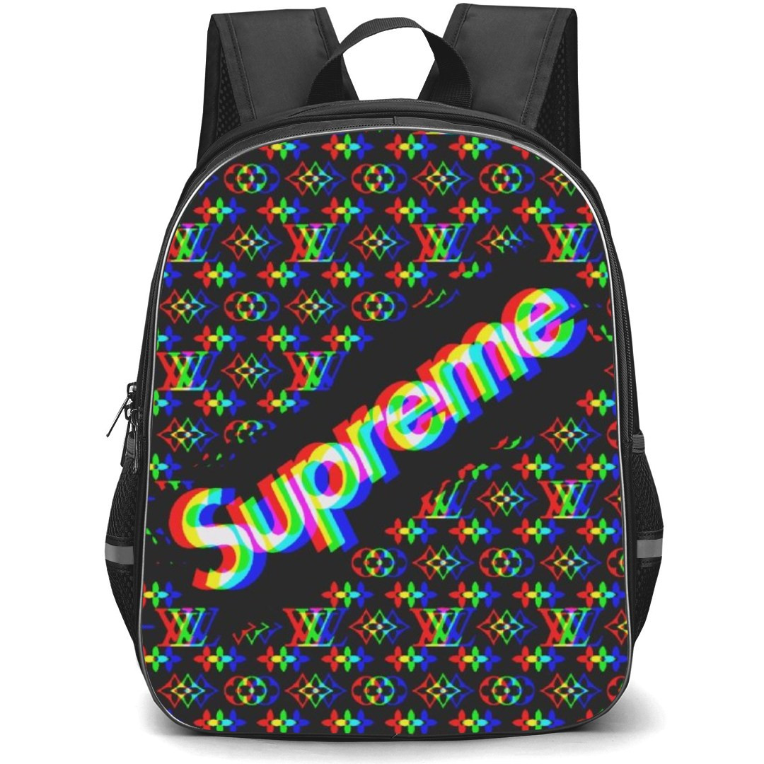 Supreme Backpack Student Pack - Glitch Effect Louis Vuitton Background