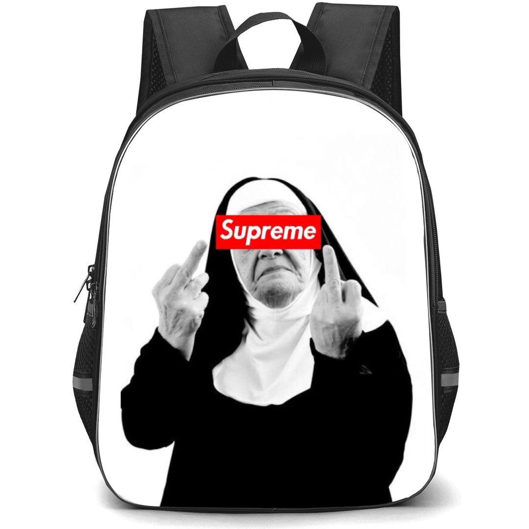 Supreme Backpack Student Pack - Nun Middle Finger Poster