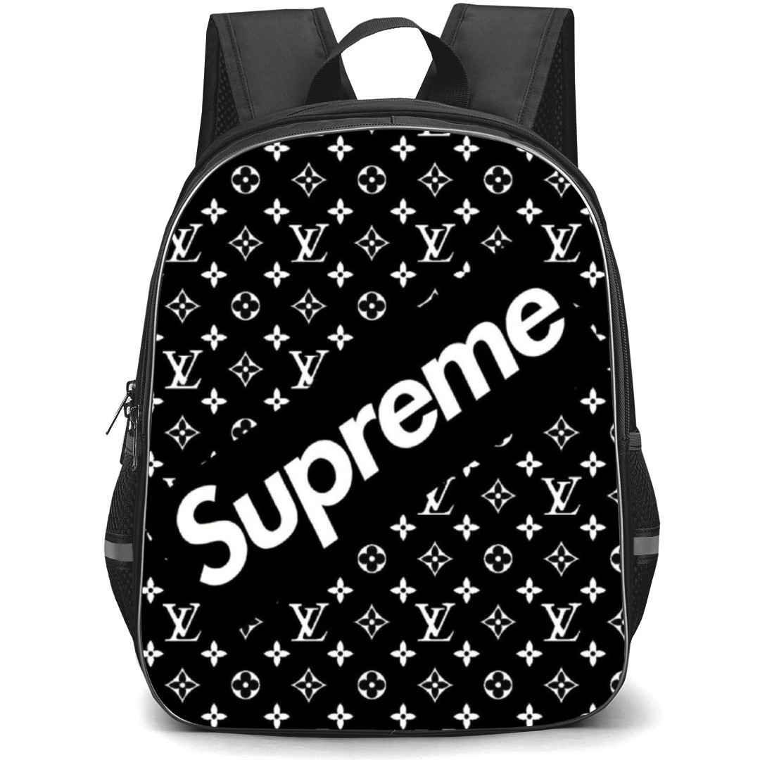 Supreme Backpack Student Pack - Series Logo Pattern In Black Background